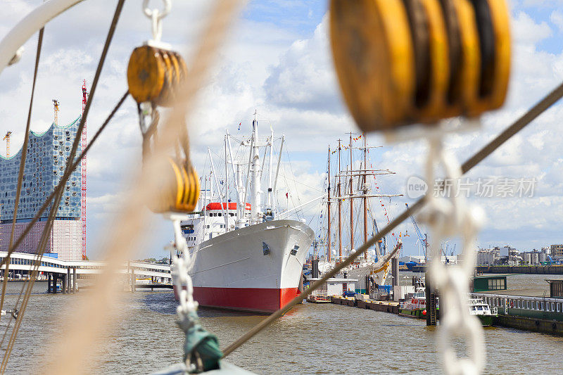 德国汉堡。Museum Harbor和Elbphilharmonie